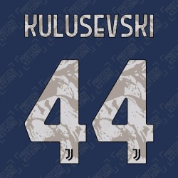 Kulusevski 44 (Official Juventus 2020/21 Away Name and Numbering)
